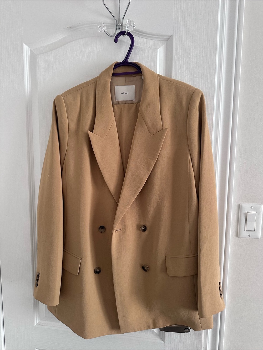 Wilfred Destiny Double-Breasted Blazer - Sandy Beige